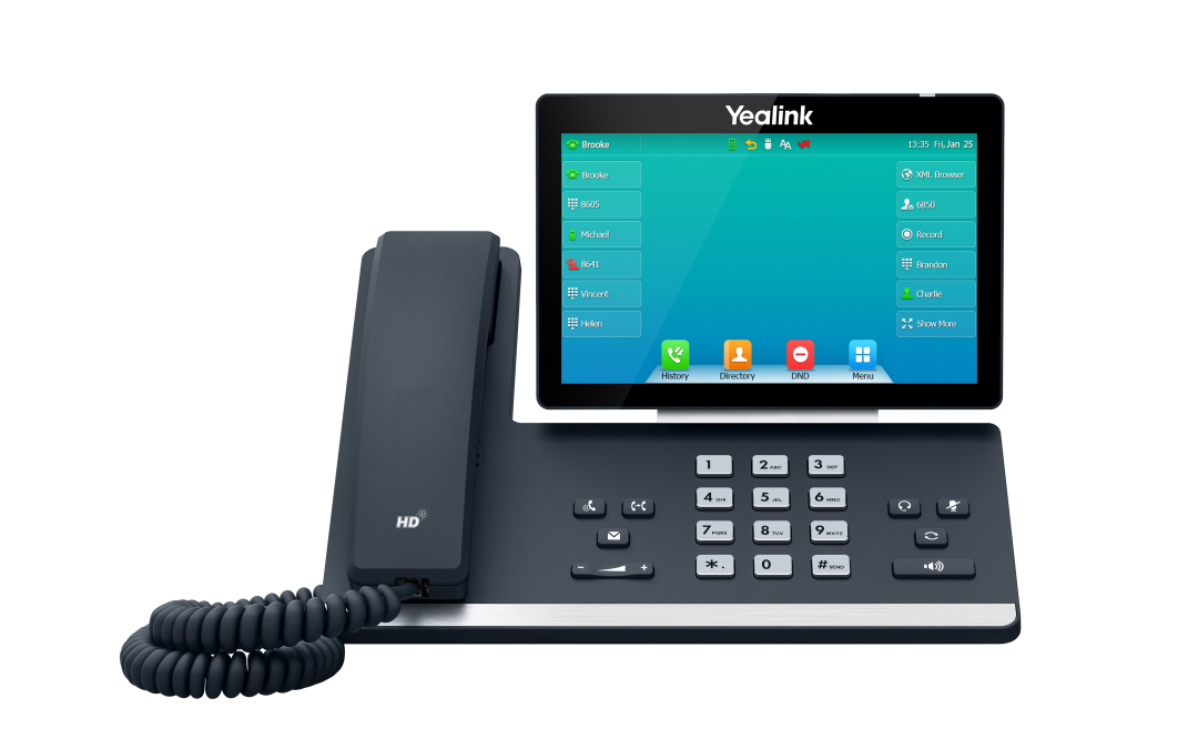 Yealink T57W prime business VoIP phone featuring professional desk phone design with touchscreen display and advanced communication features