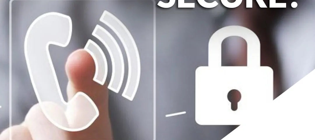 Picture of a finger touching a phone icon with a lock icon next to it.